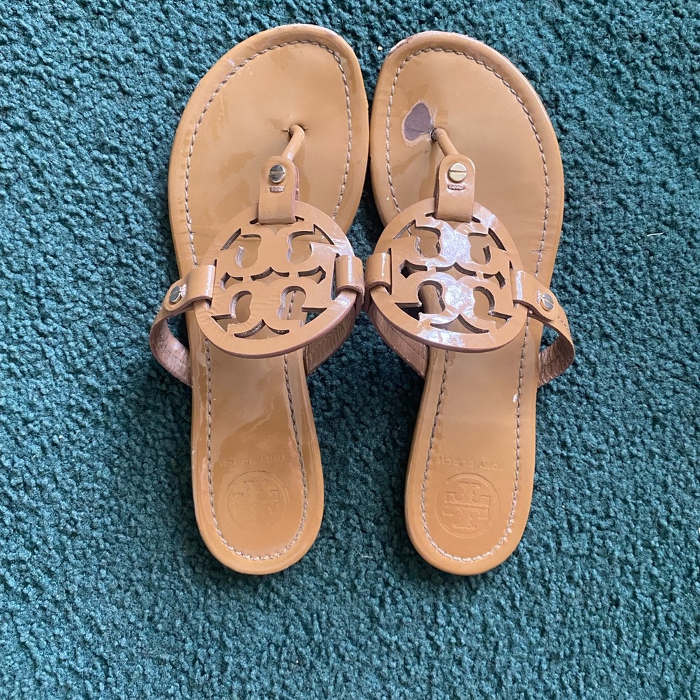 Tory Burch Miller Sandal, Patent Leather - Picture 1 of 5